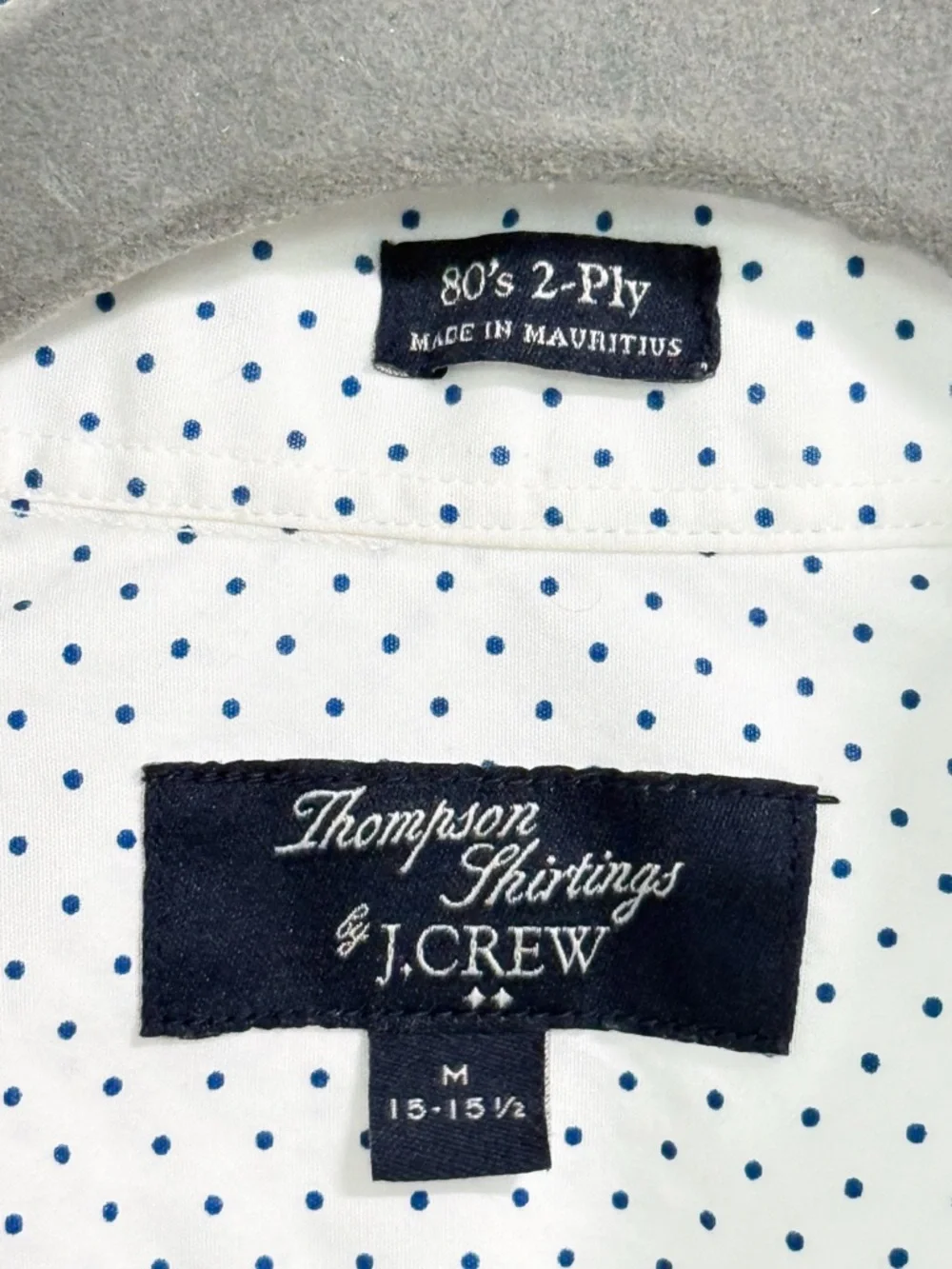 J.Crew Thompson Shirtings Polka Dot Shirt Men’s M 15-15.5 Cotton